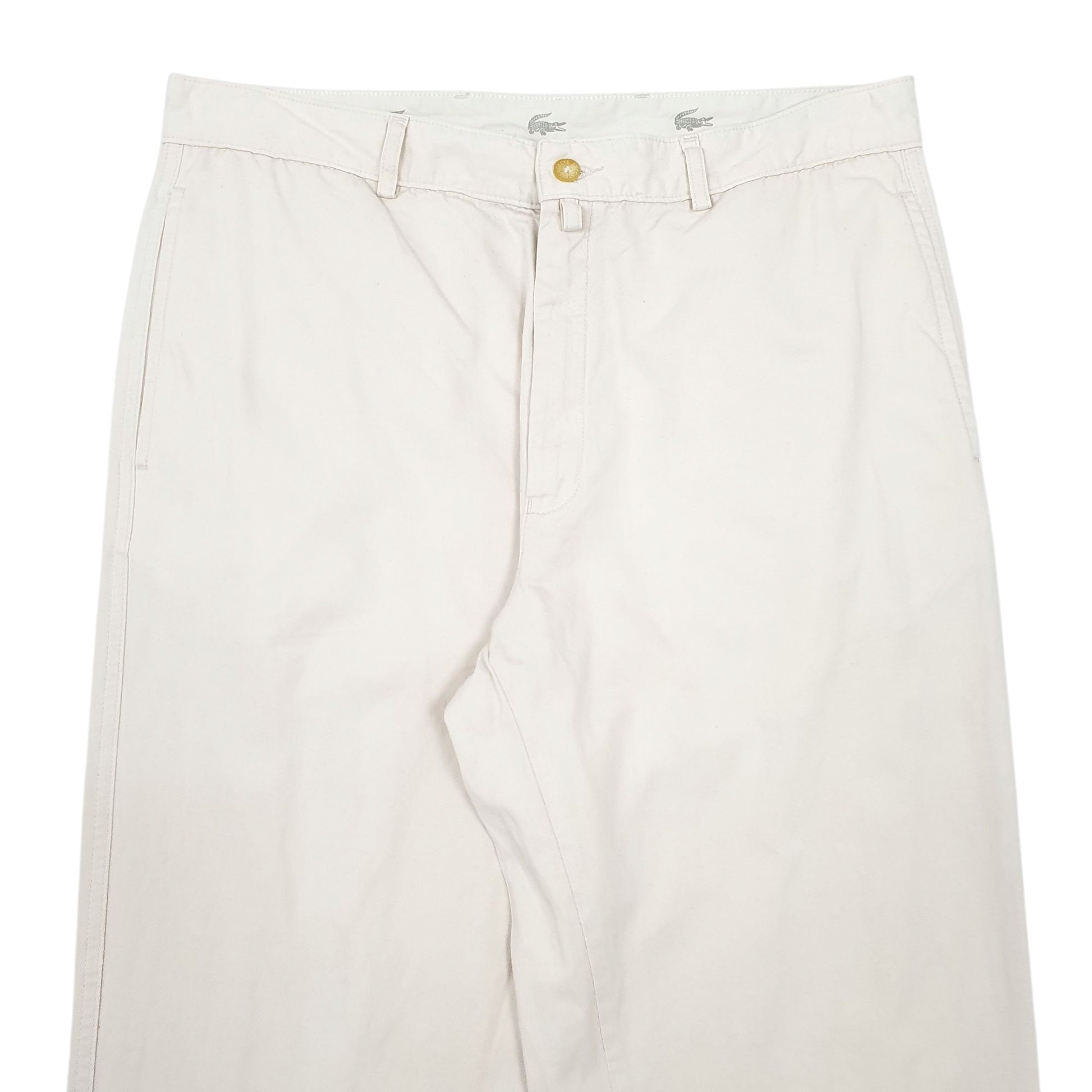 Mens Cream Lacoste  Chino Trousers
