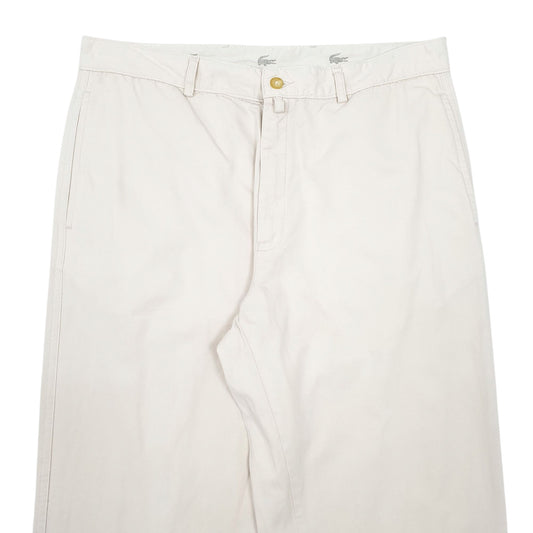 Mens Cream Lacoste  Chino Trousers