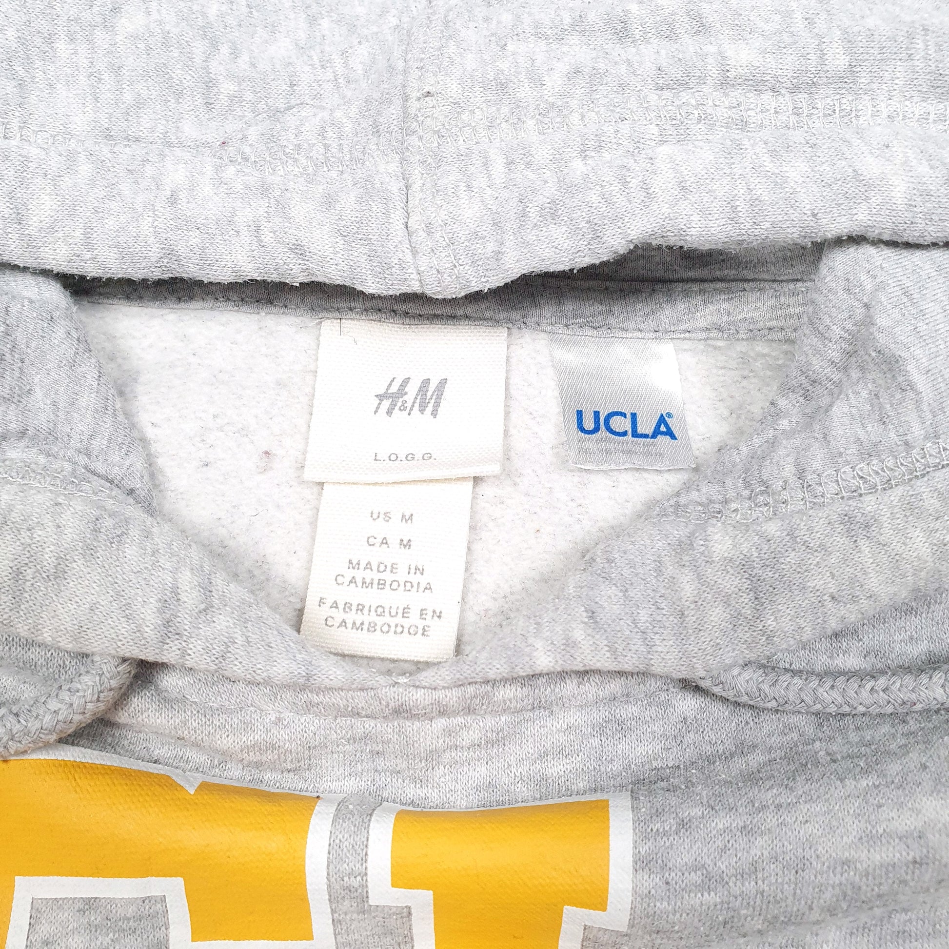 Womens Grey H&M UCLA Bruins College USA Spellout Hoodie Jumper