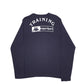 Mens Navy Kappa Backprint Training Sport Long Sleeve T Shirt