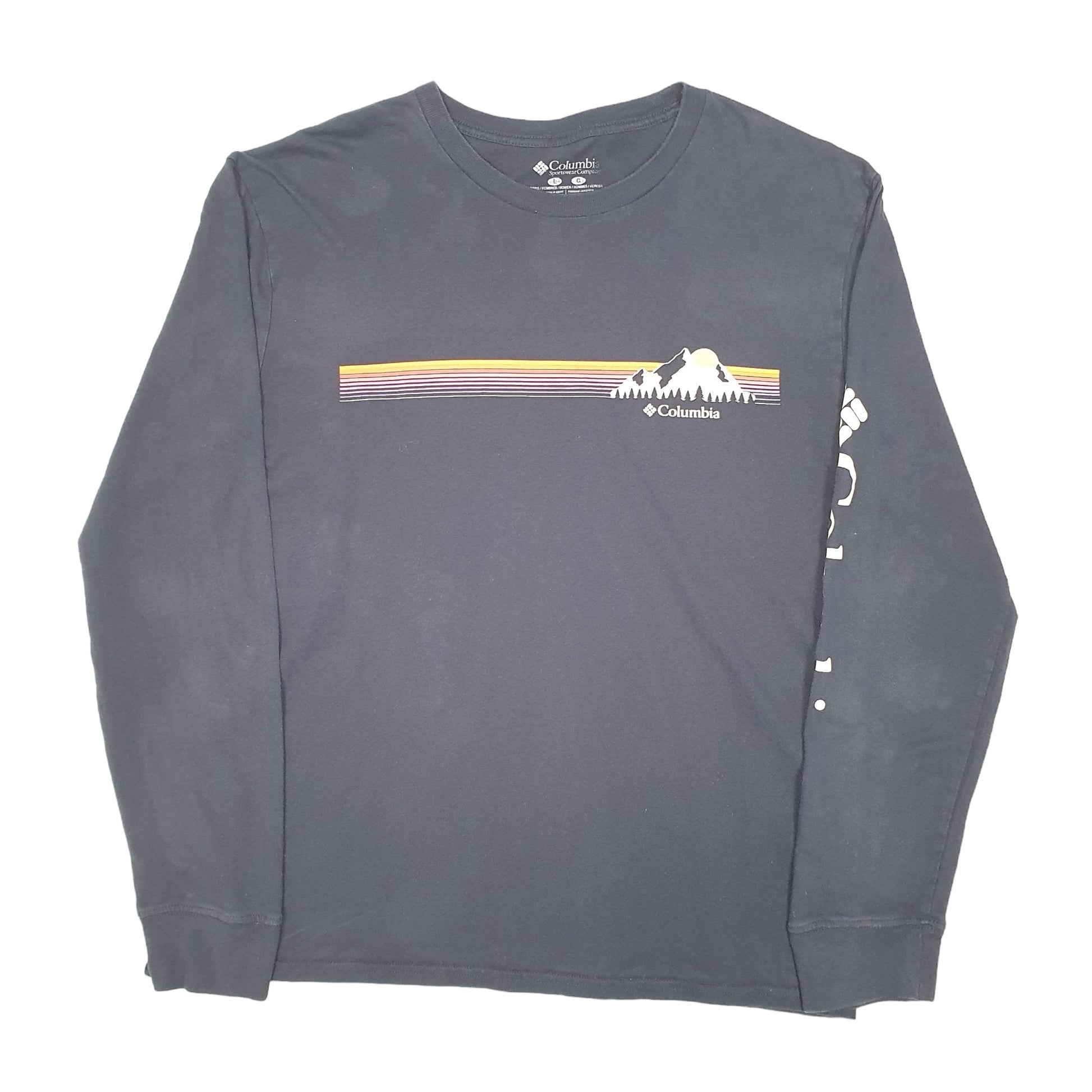 Mens Black Columbia Sportswear  Long Sleeve T Shirt