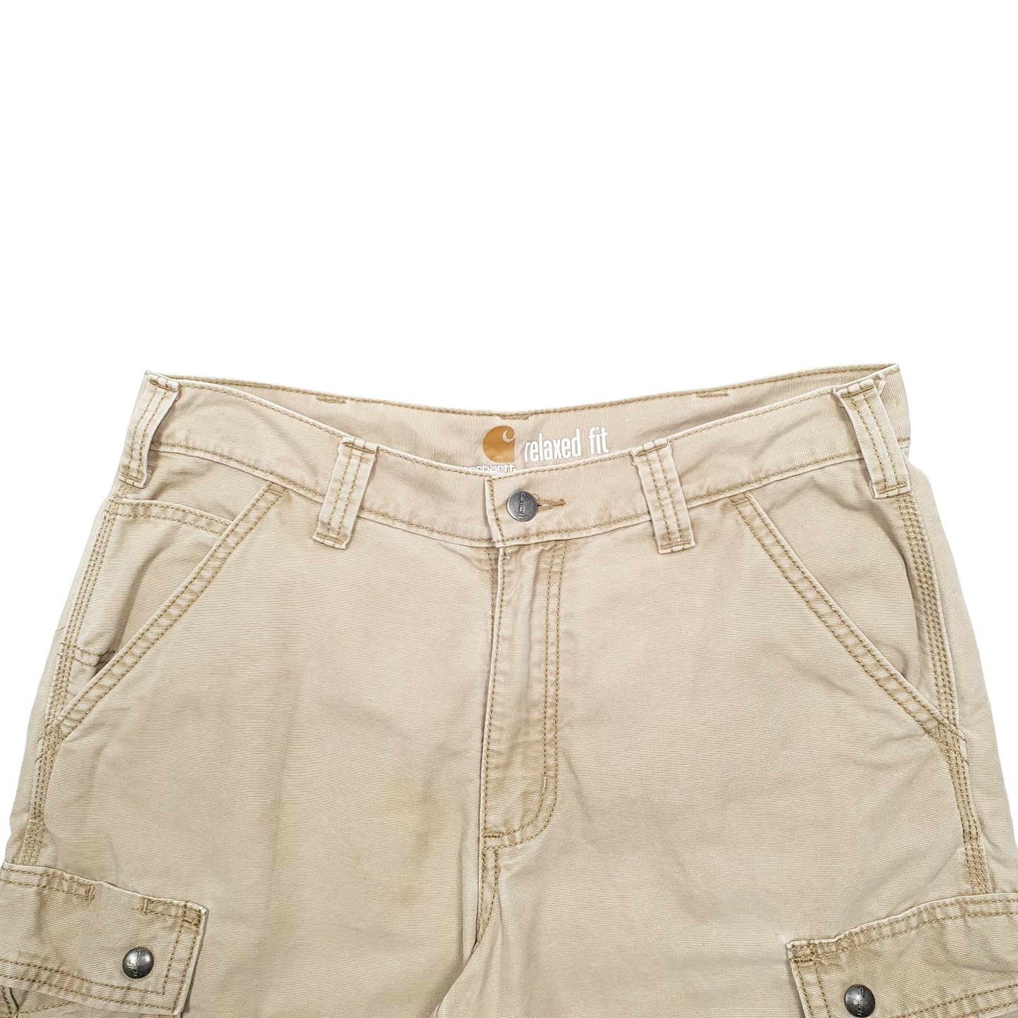Mens Beige Carhartt Workwear Cargo Shorts
