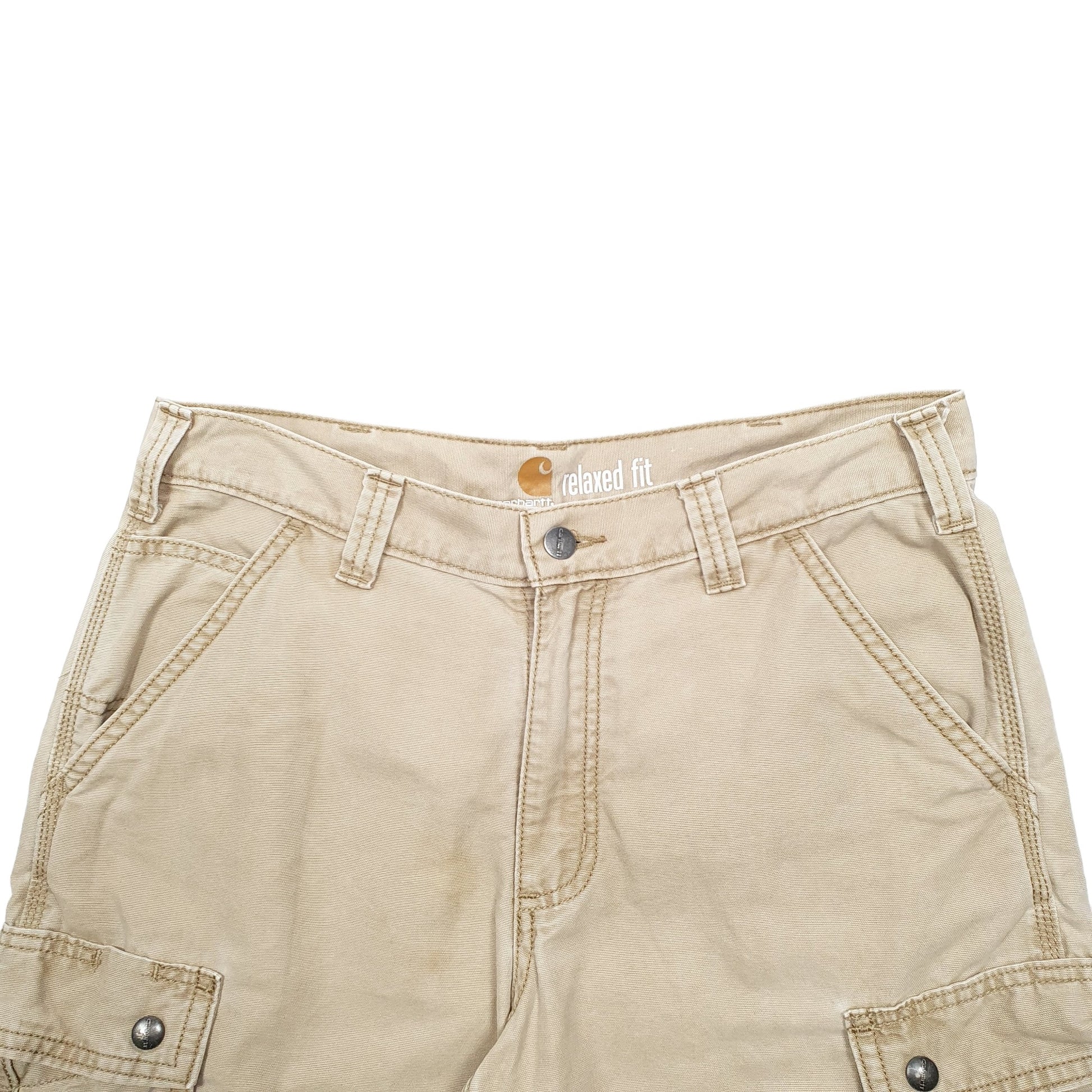 Mens Beige Carhartt Workwear Cargo Shorts