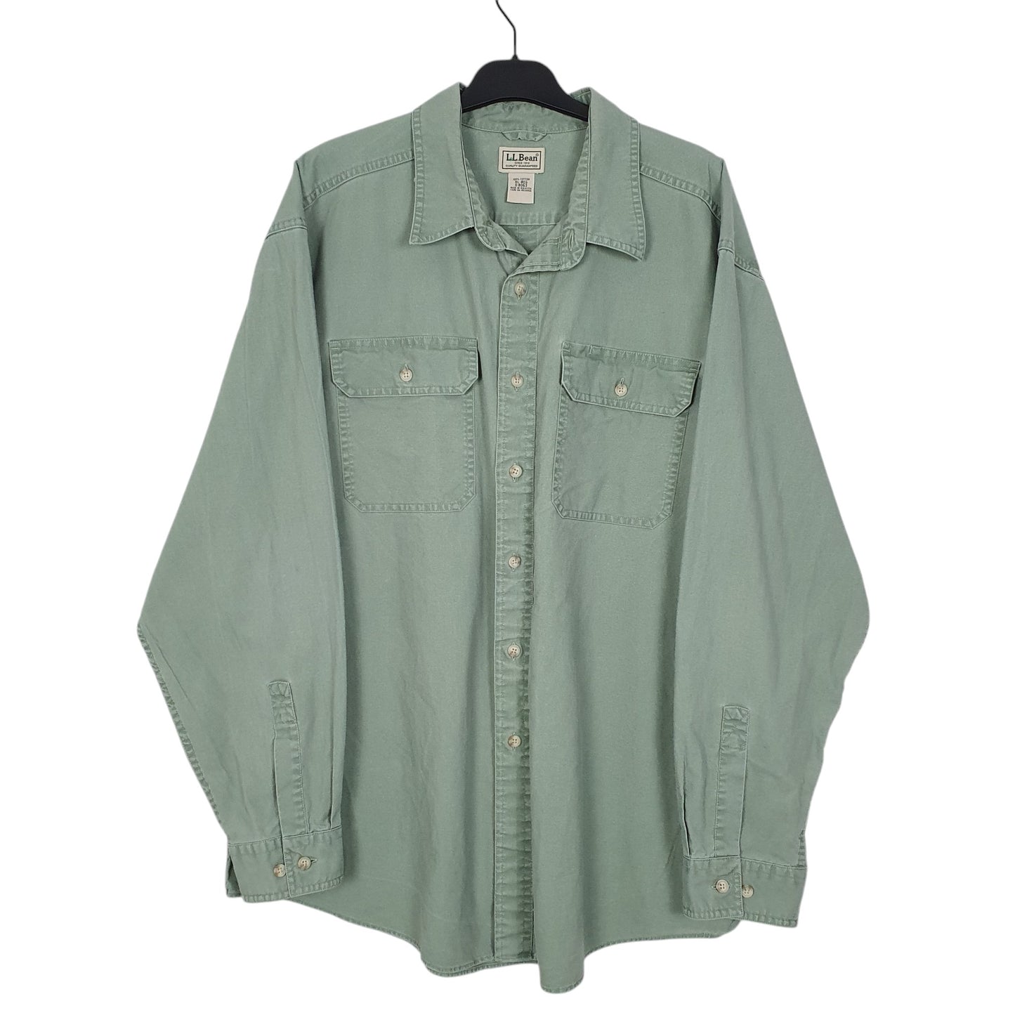 Mens Green L.L.Bean  Long Sleeve Shirt