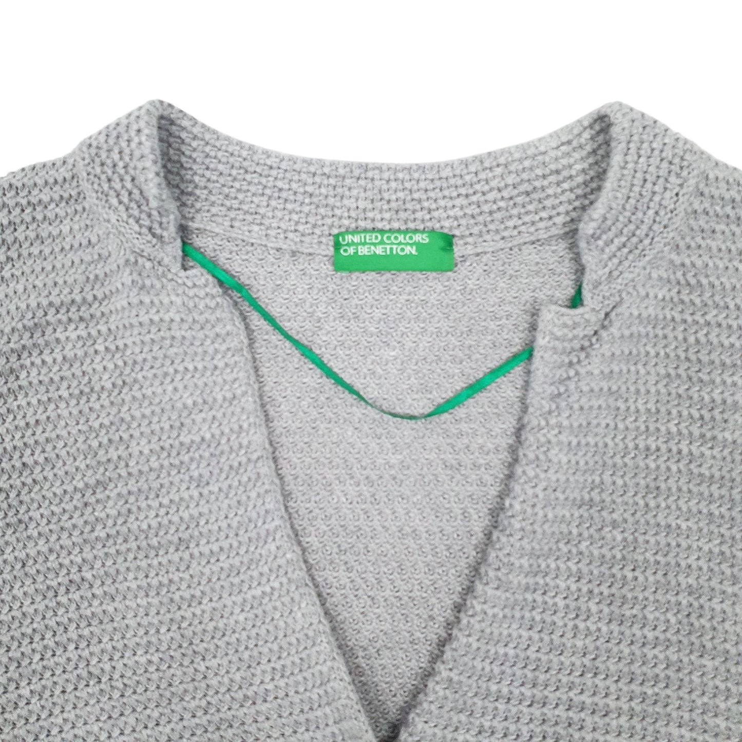 Womens Grey United Colors Of Benetton Knit Cardigan Jumper