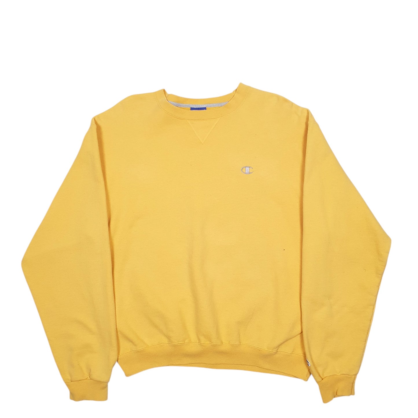 Mens Yellow Champion  Crewneck Jumper