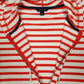 Womens Red Tommy Hilfiger Hoodie Striped Full Zip Jumper