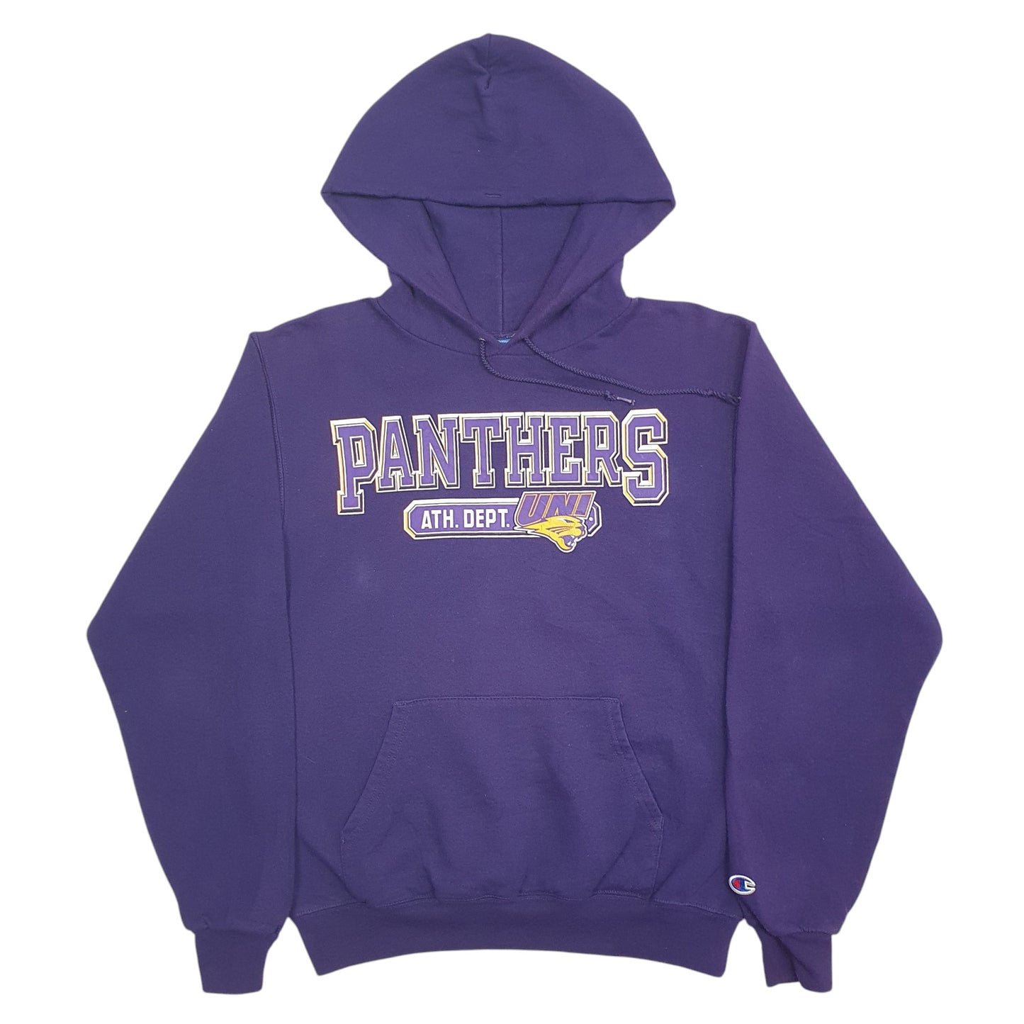 Womens Purple Champion Panthers Spellout Hoodie Jumper