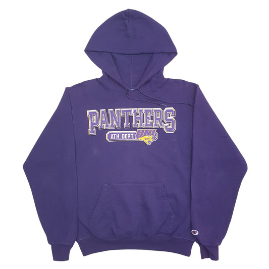 Womens Purple Champion Panthers Spellout Hoodie Jumper