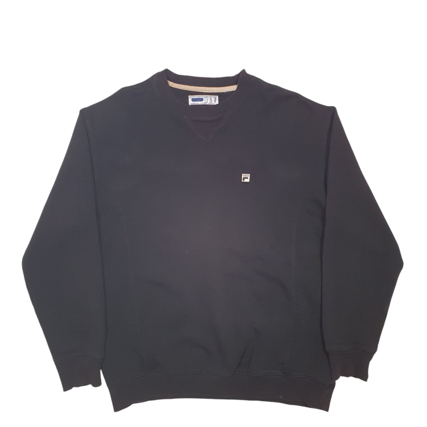 Mens Black Fila  Crewneck Jumper