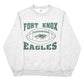 Mens Grey Fruit Of The Loom Fort Knox Eagles Football USA Spellout Crewneck Jumper