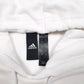 Womens White Adidas Oversized Cropped Gym Workout Hoodie Jumper