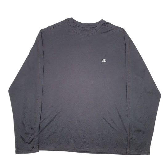 Mens Black Champion Active Workout Gym Running Long Sleeve T Shirt