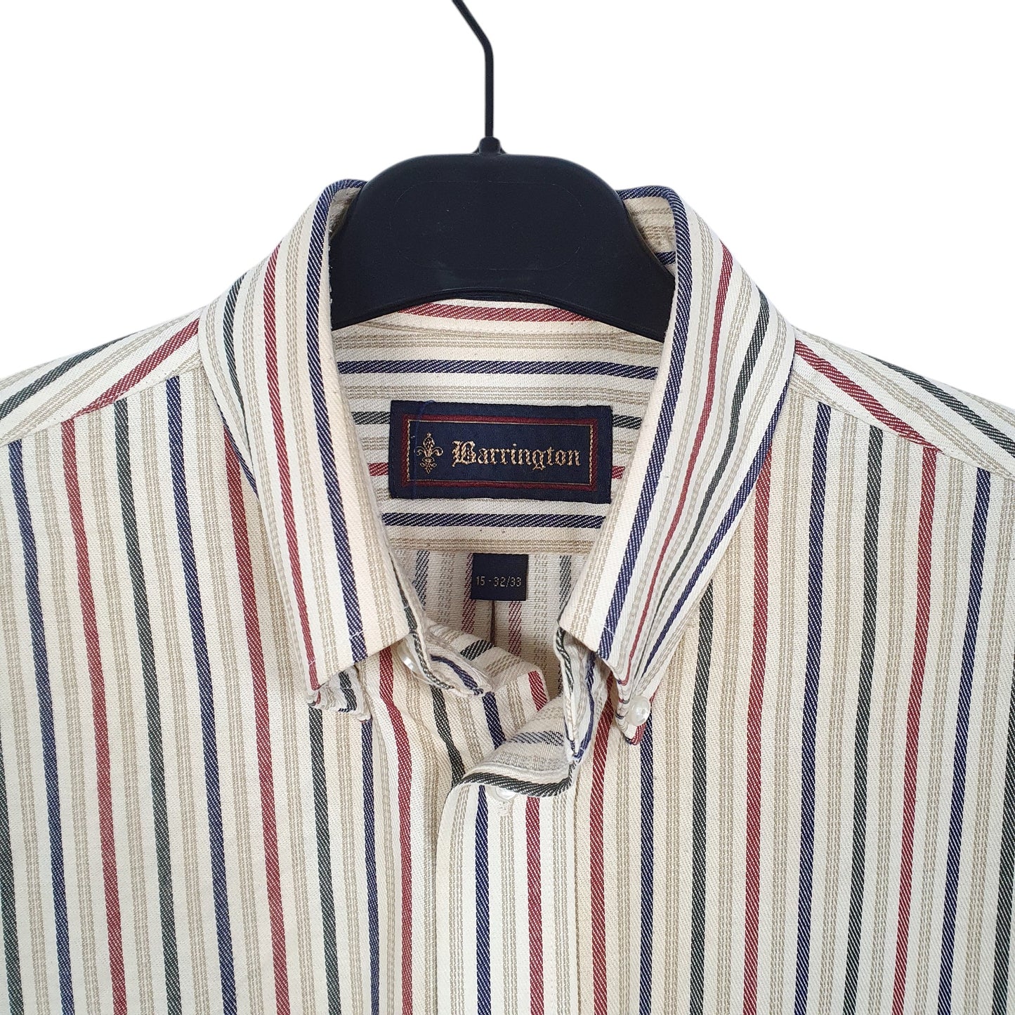 Mens Beige Barrington  Long Sleeve Shirt