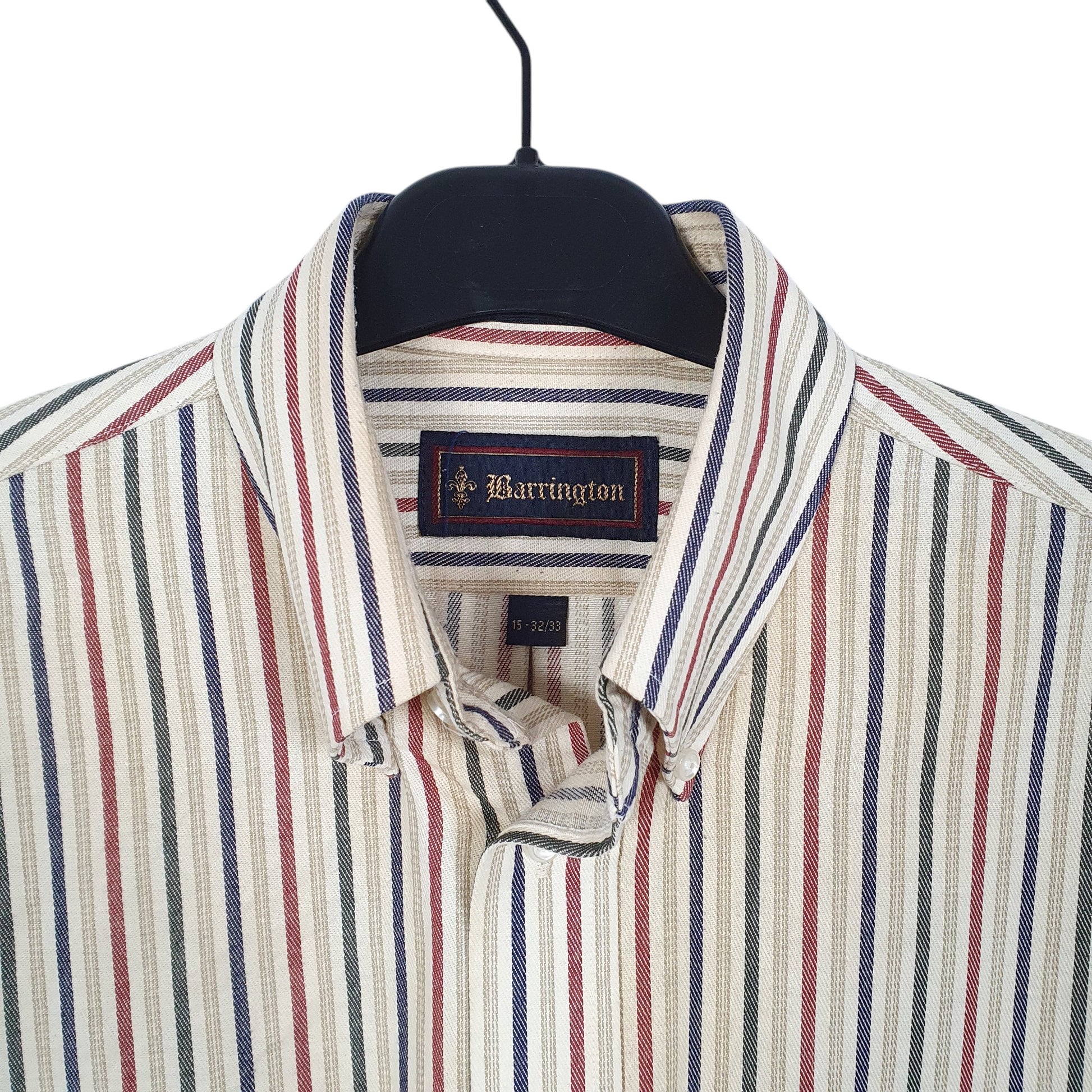 Mens Beige Barrington  Long Sleeve Shirt