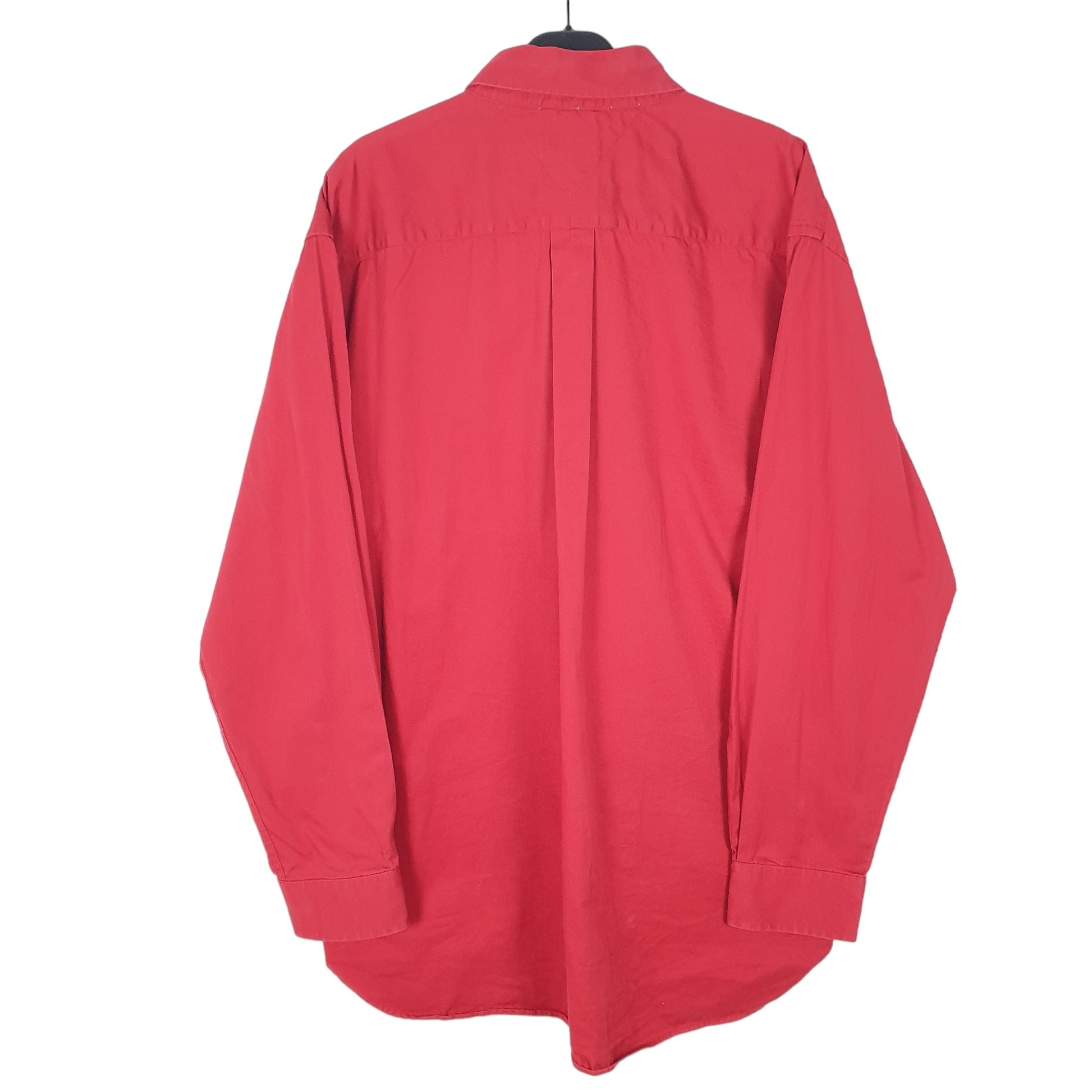 Mens Red Tommy Hilfiger  Long Sleeve Shirt