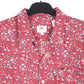 Mens Red Levis Floral Print Hawaiian Short Sleeve Shirt