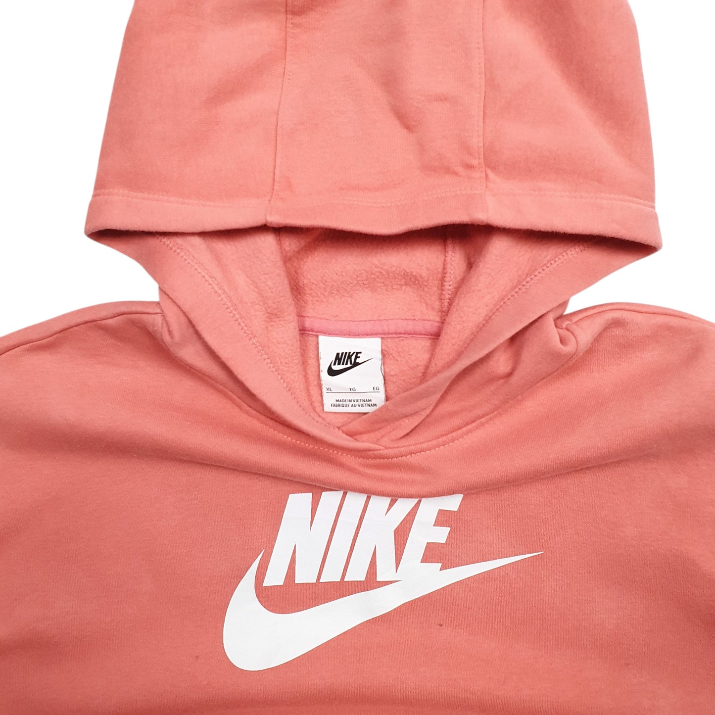 Womens Pink Nike Spellout Hoodie Jumper