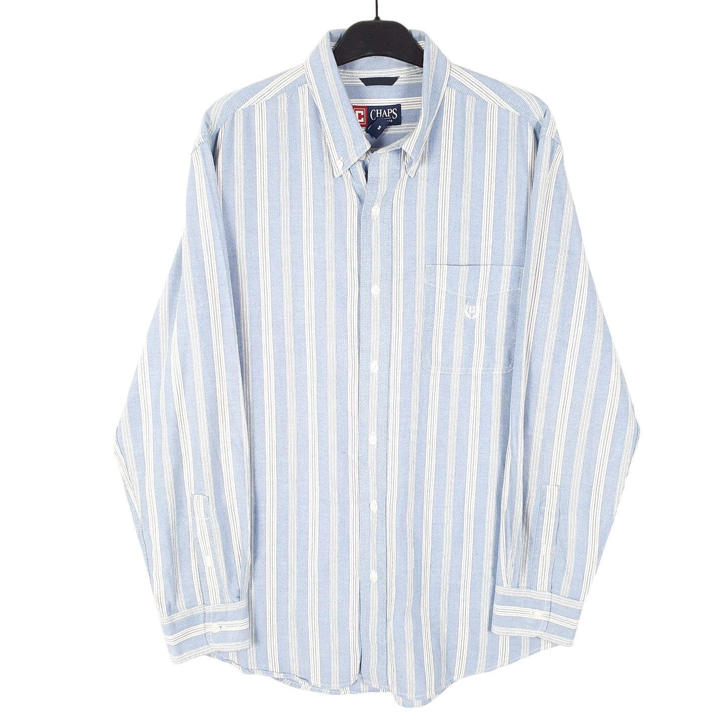Mens Blue Chaps  Long Sleeve Shirt