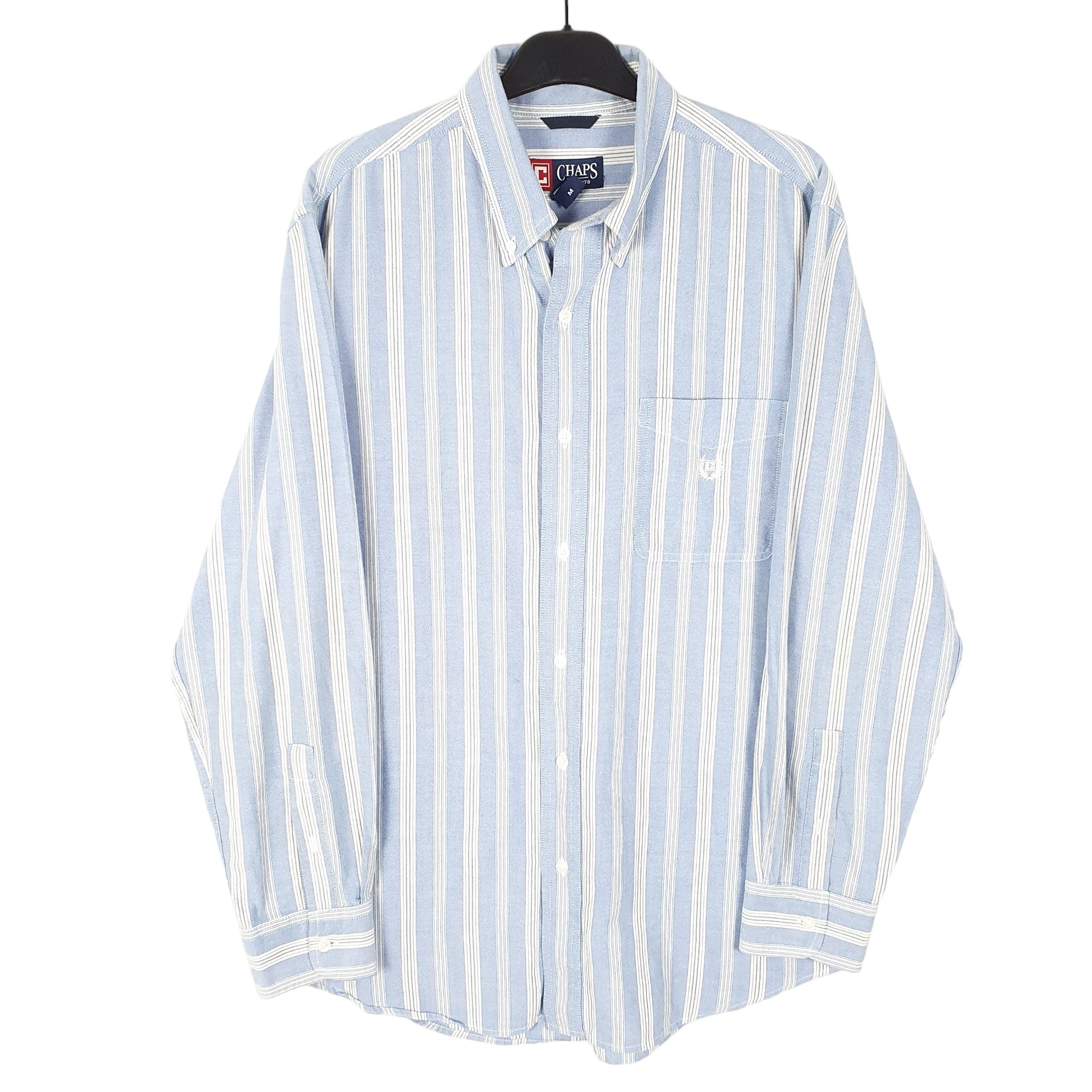Mens Blue Chaps  Long Sleeve Shirt