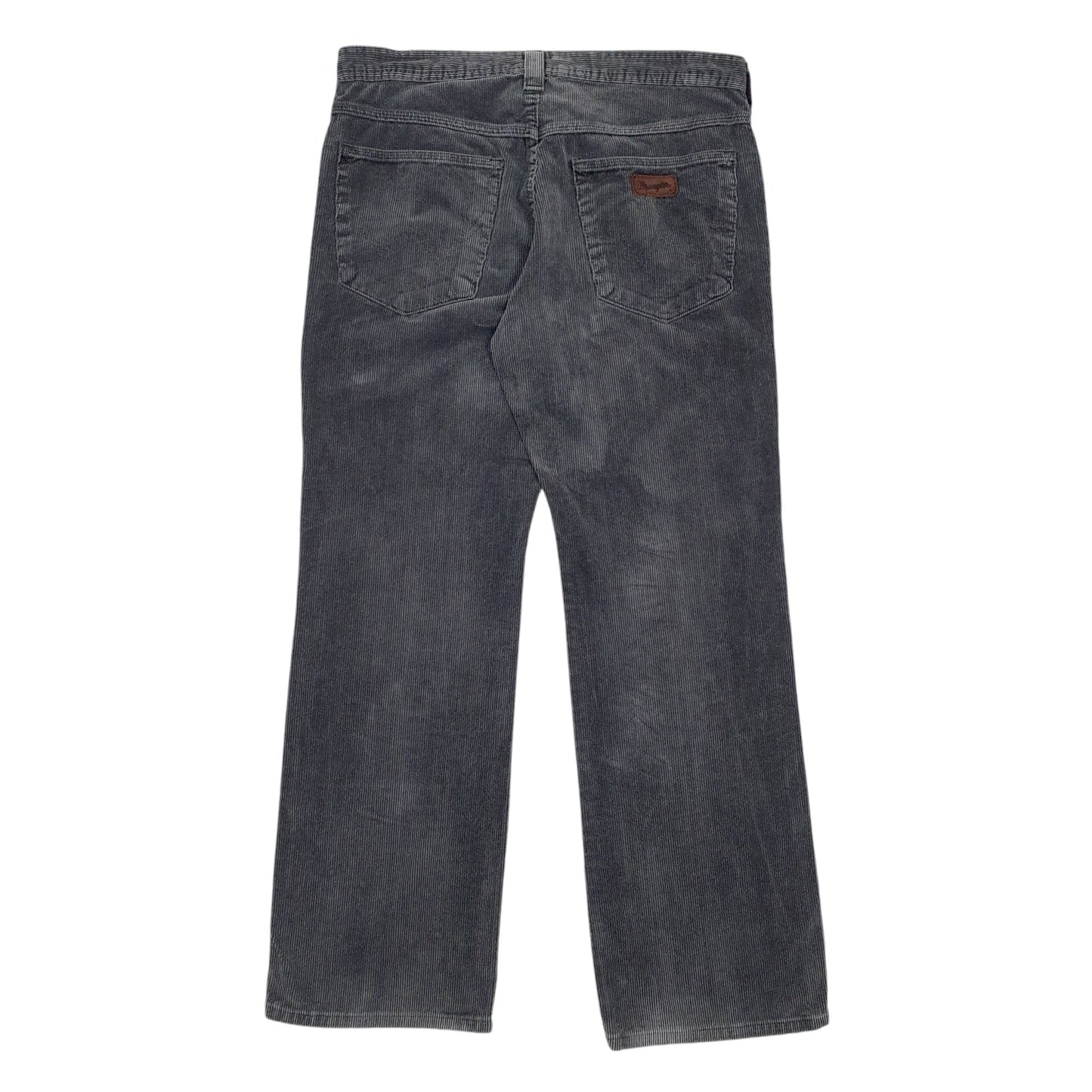 Mens Grey Wrangler Roxboro Corduroy Trousers