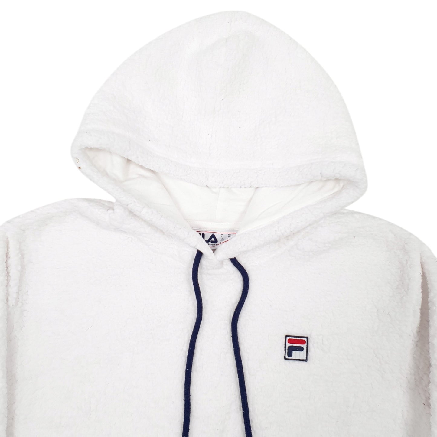 Womens White Fila  Hoodie Jumper