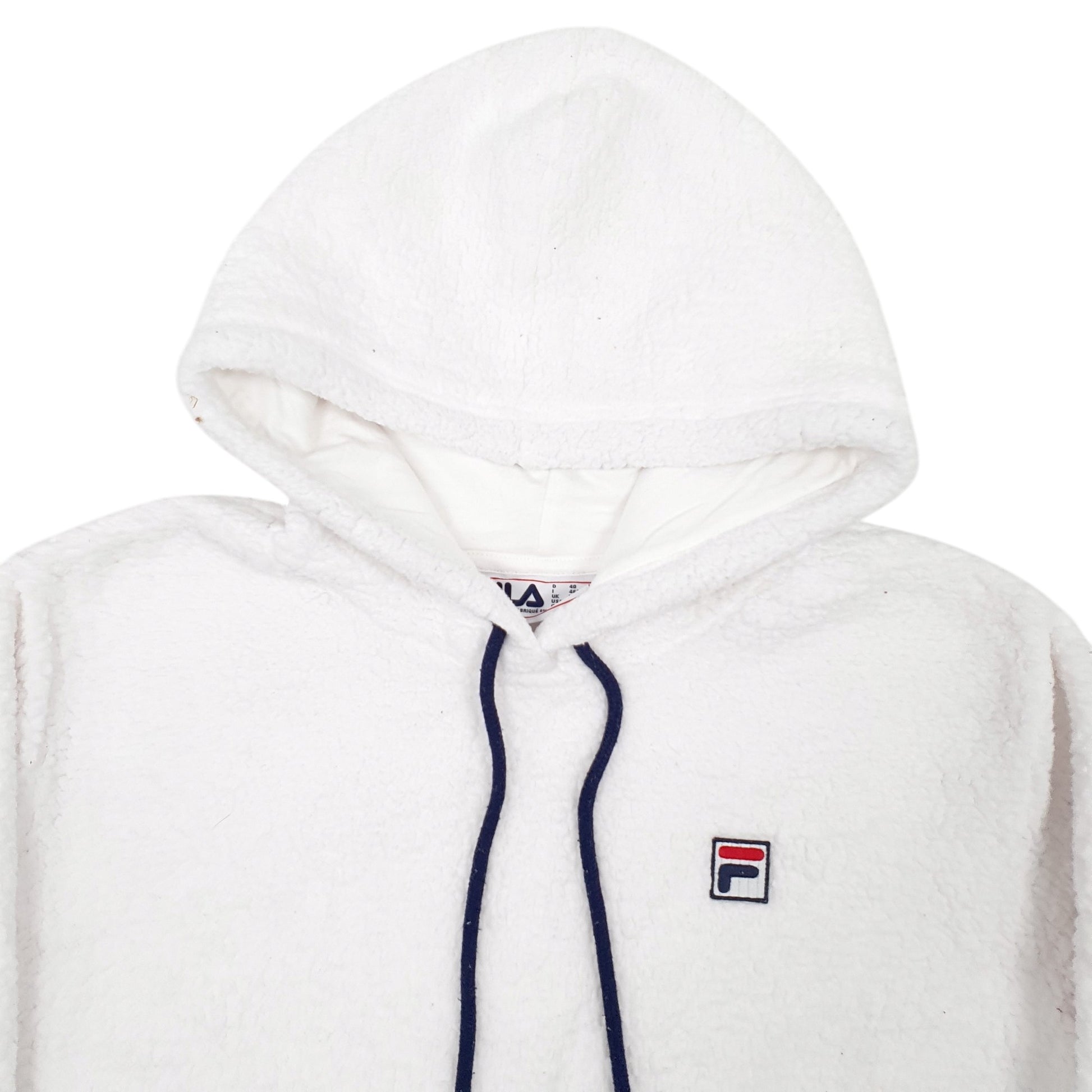 Womens White Fila  Hoodie Jumper