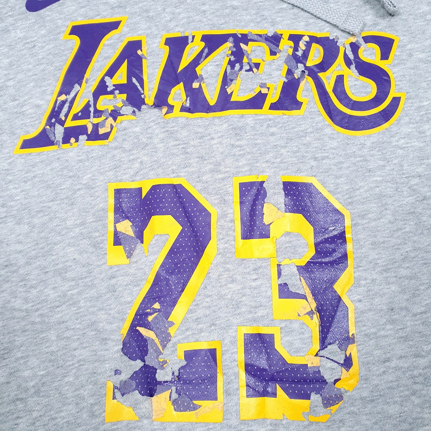 Mens Grey Nike NBA L.A Lakers Basketball 23 James Hoodie Jumper