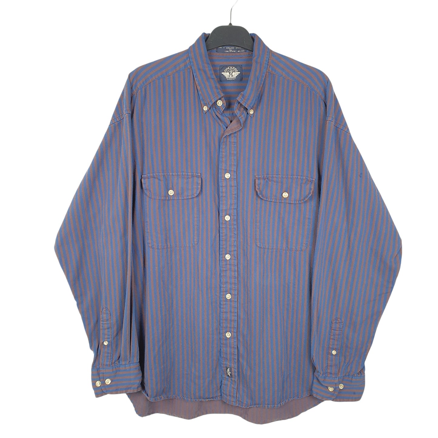 Mens Blue Dockers Vintage Long Sleeve Shirt