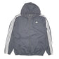 Mens Black Adidas Hooded Lightweight  Coat