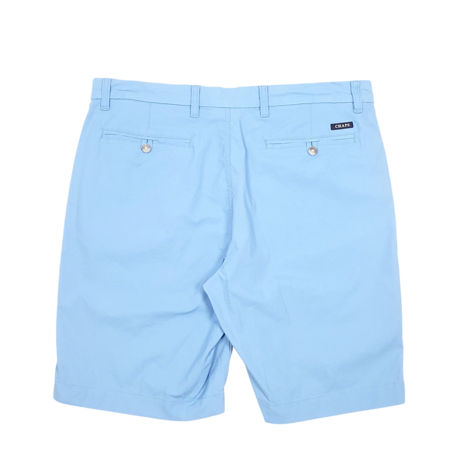 Mens Blue Chaps Stretch Chino Shorts