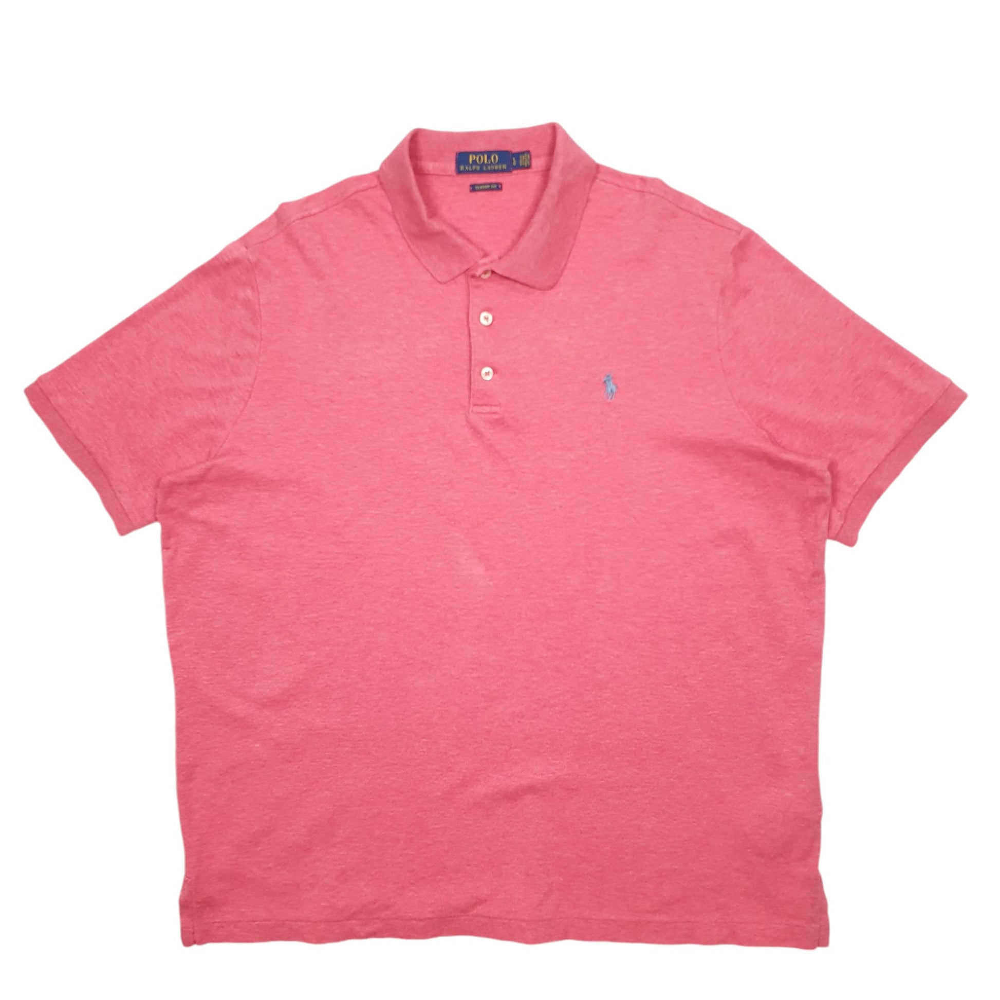 Mens Pink Polo Ralph Lauren Classic Short Sleeve Polo Shirt