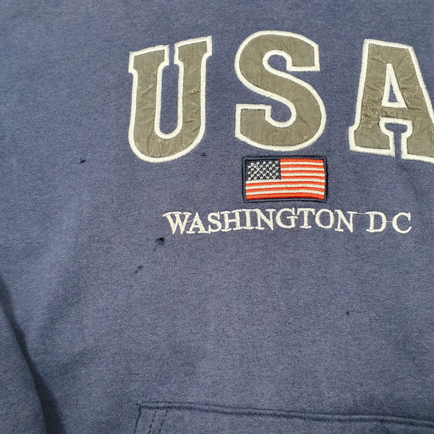 Mens Navy Unbranded Vintage Washington USA Souvenir Hoodie Jumper