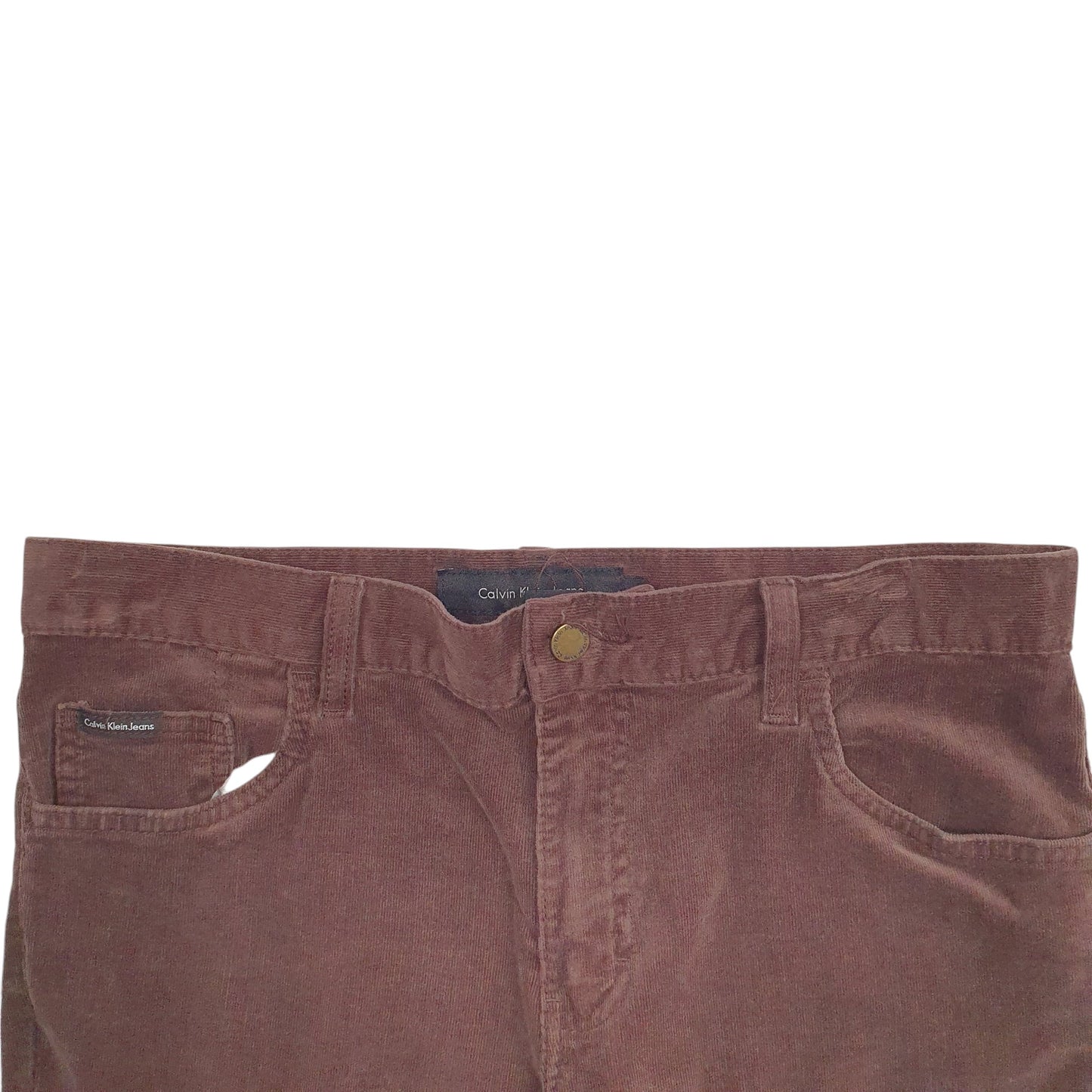 Womens Brown Calvin Klein Bootcut Corduroy Trousers