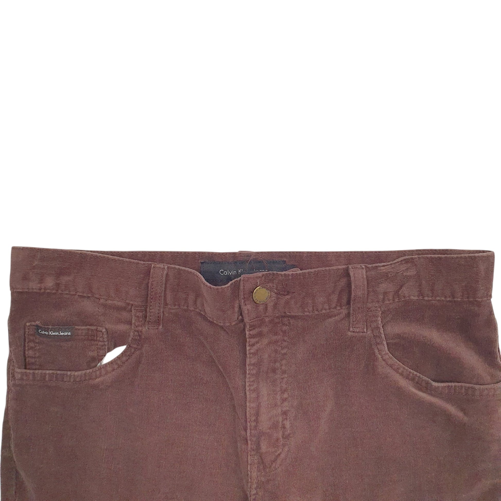 Womens Brown Calvin Klein Bootcut Corduroy Trousers