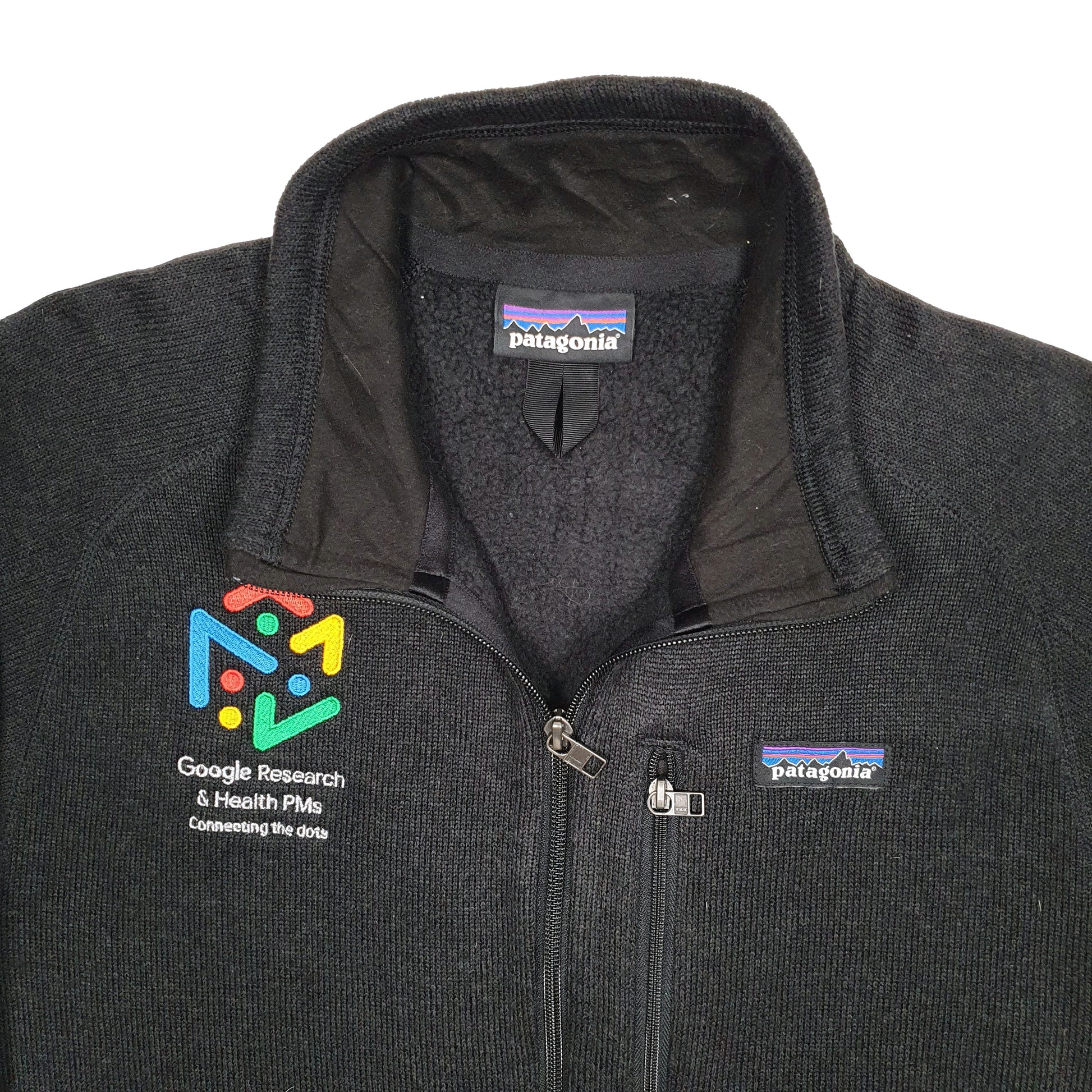 Mens Black Patagonia Better Sweater Google Full Zip Jumper