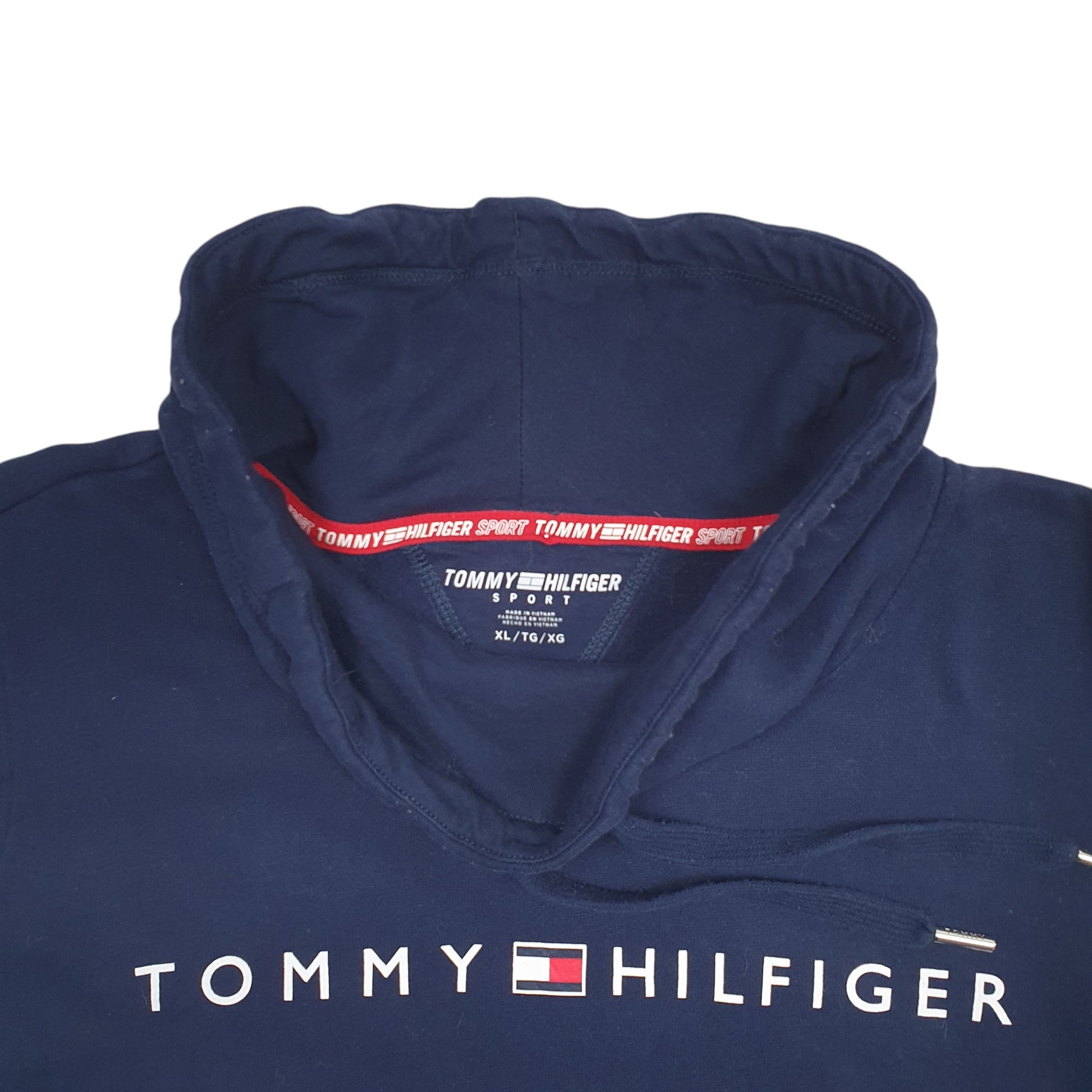 Womens Navy Tommy Hilfiger Spellout Turtle Neck Jumper