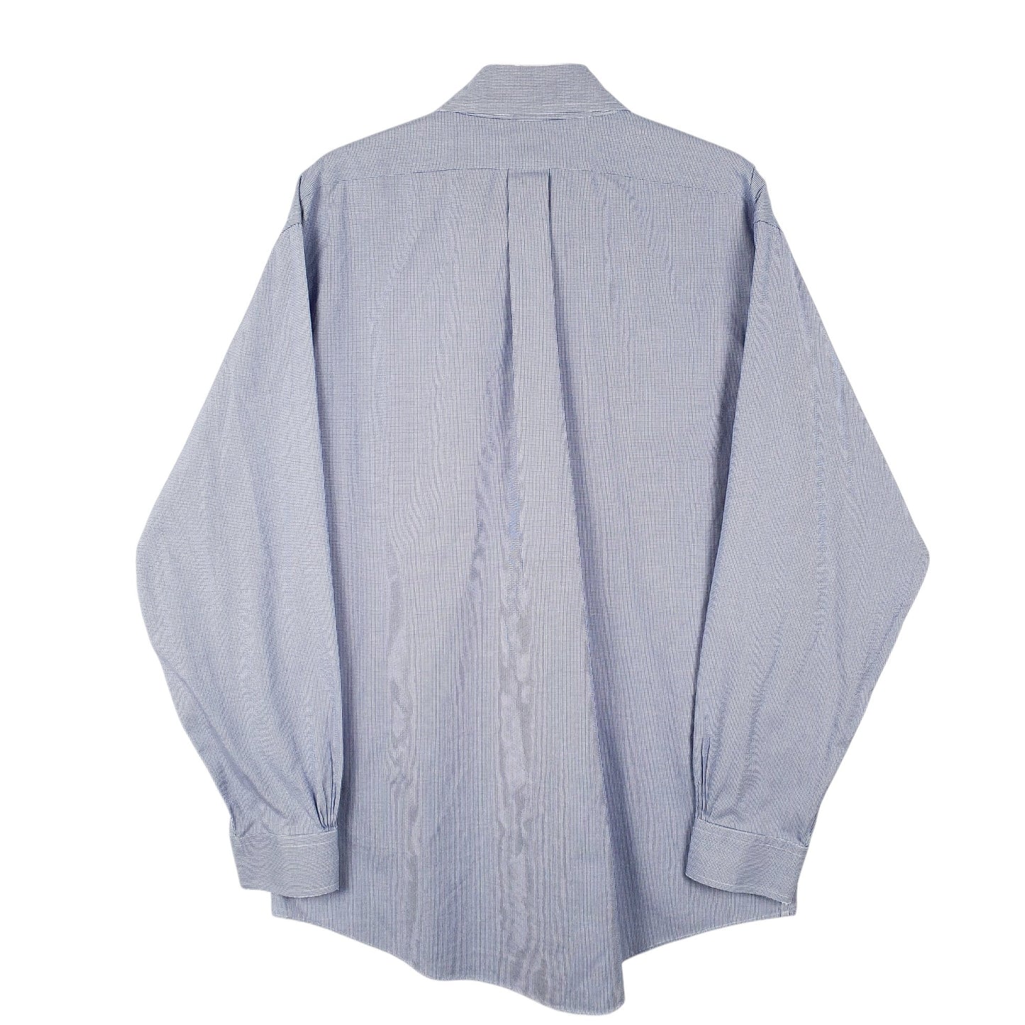 Mens Blue Brooks Brothers Houndstooth Long Sleeve Shirt