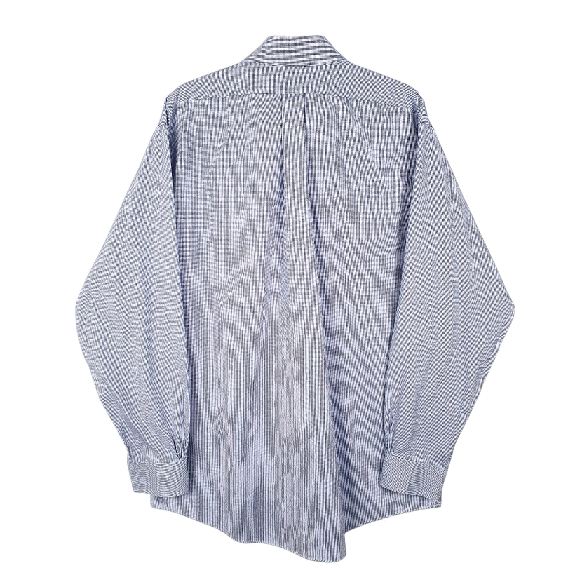 Mens Blue Brooks Brothers Houndstooth Long Sleeve Shirt