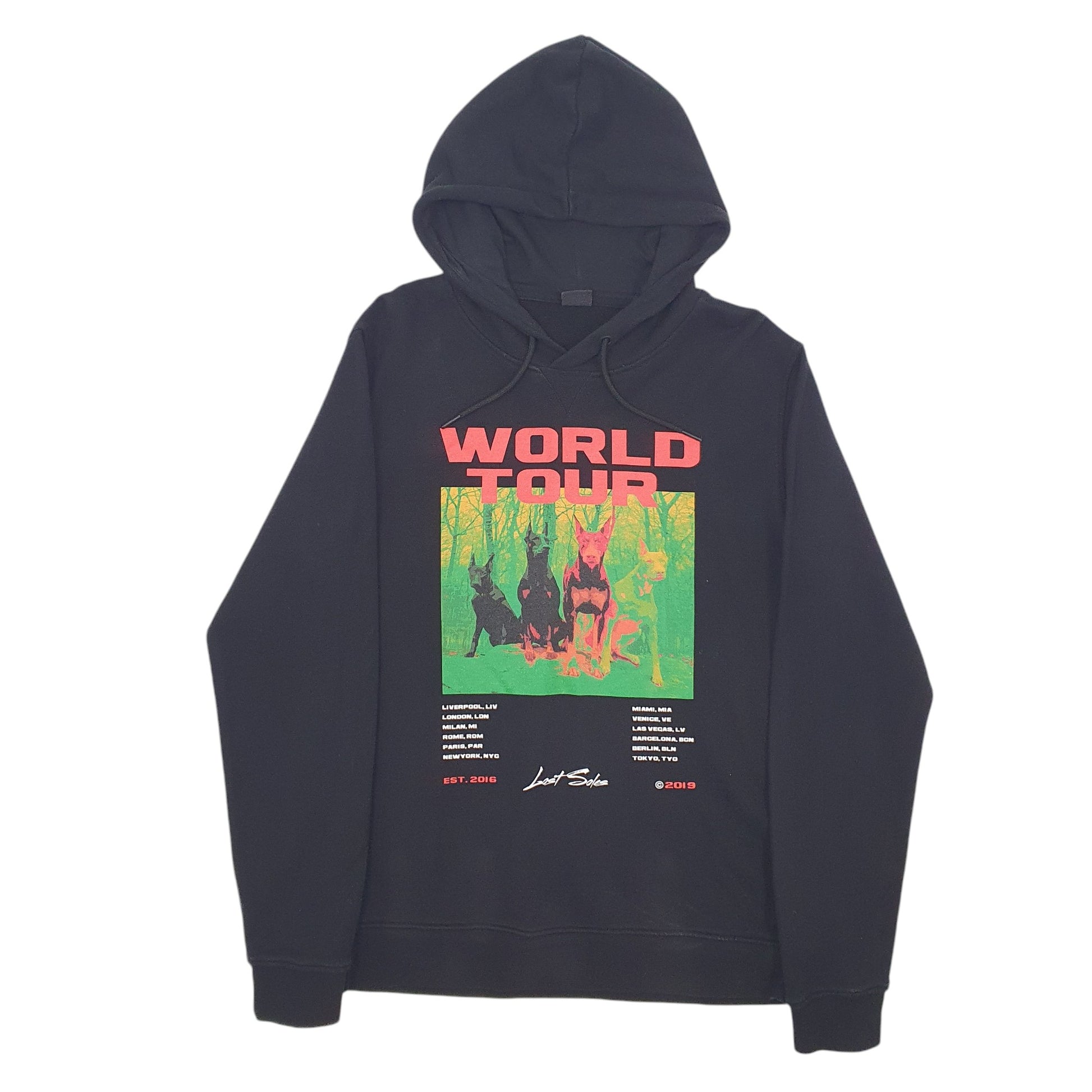 Mens Black Lost Soles World Tour Hoodie Jumper