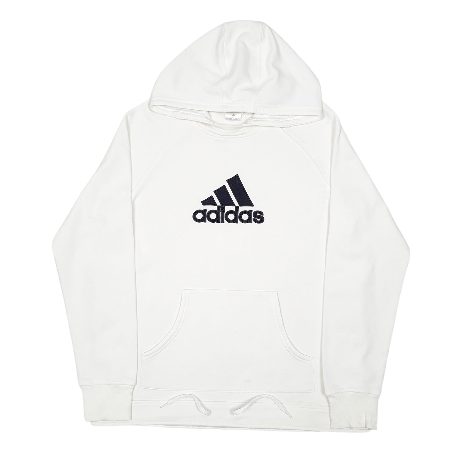 Womens Cream Adidas Spellout Hoodie Jumper