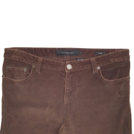 Womens Brown Calvin Klein  Corduroy Trousers