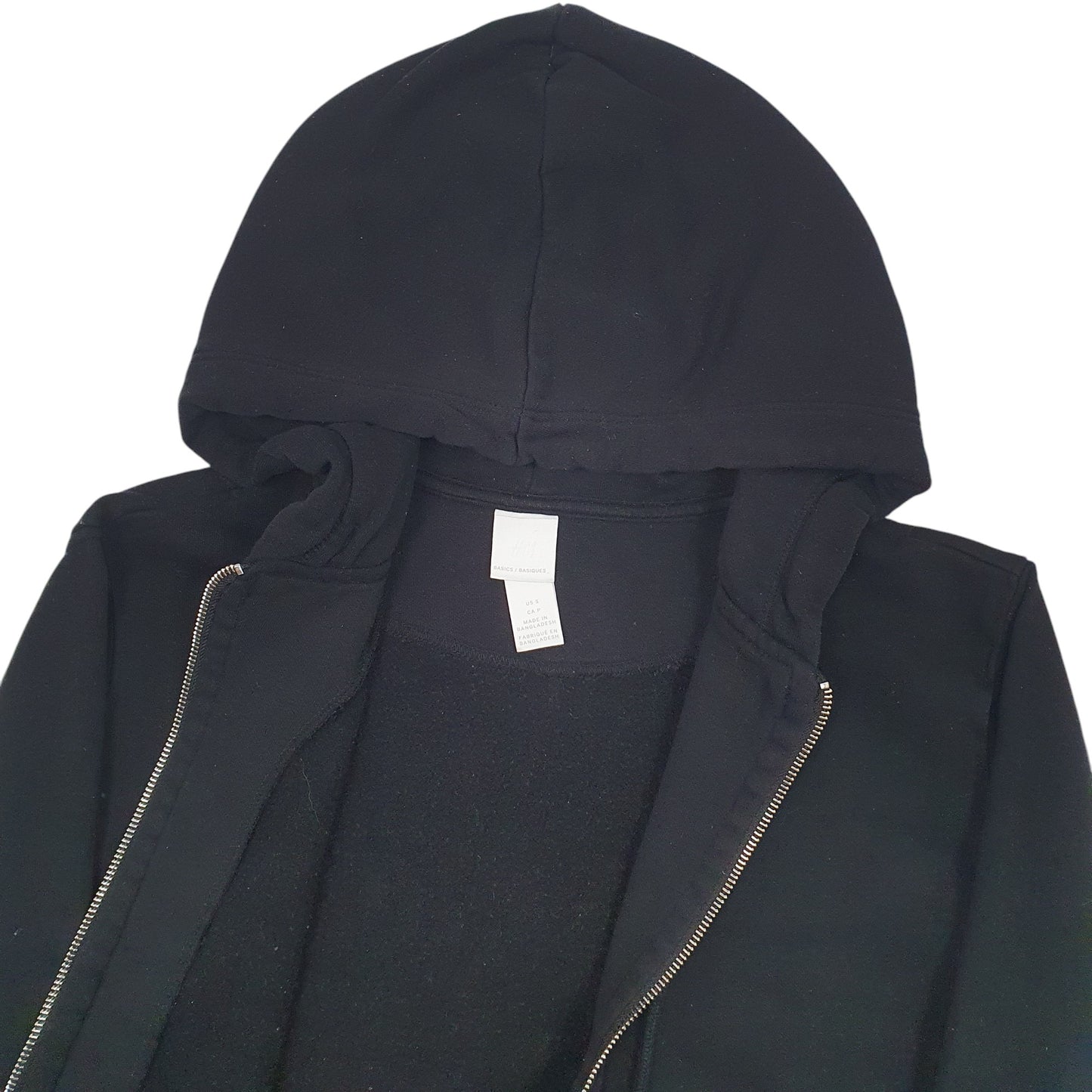 Womens Black H&M  Full Zip Jumper