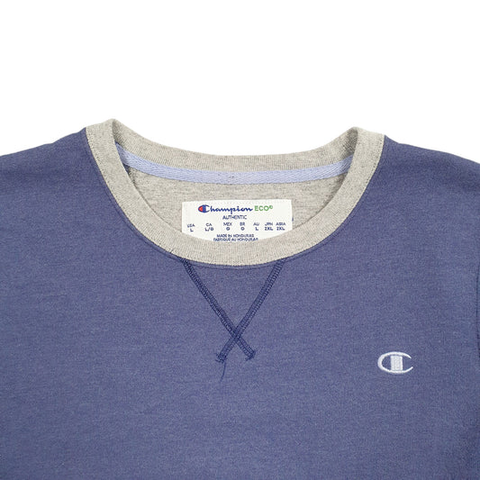 Mens Blue Champion  Crewneck Jumper