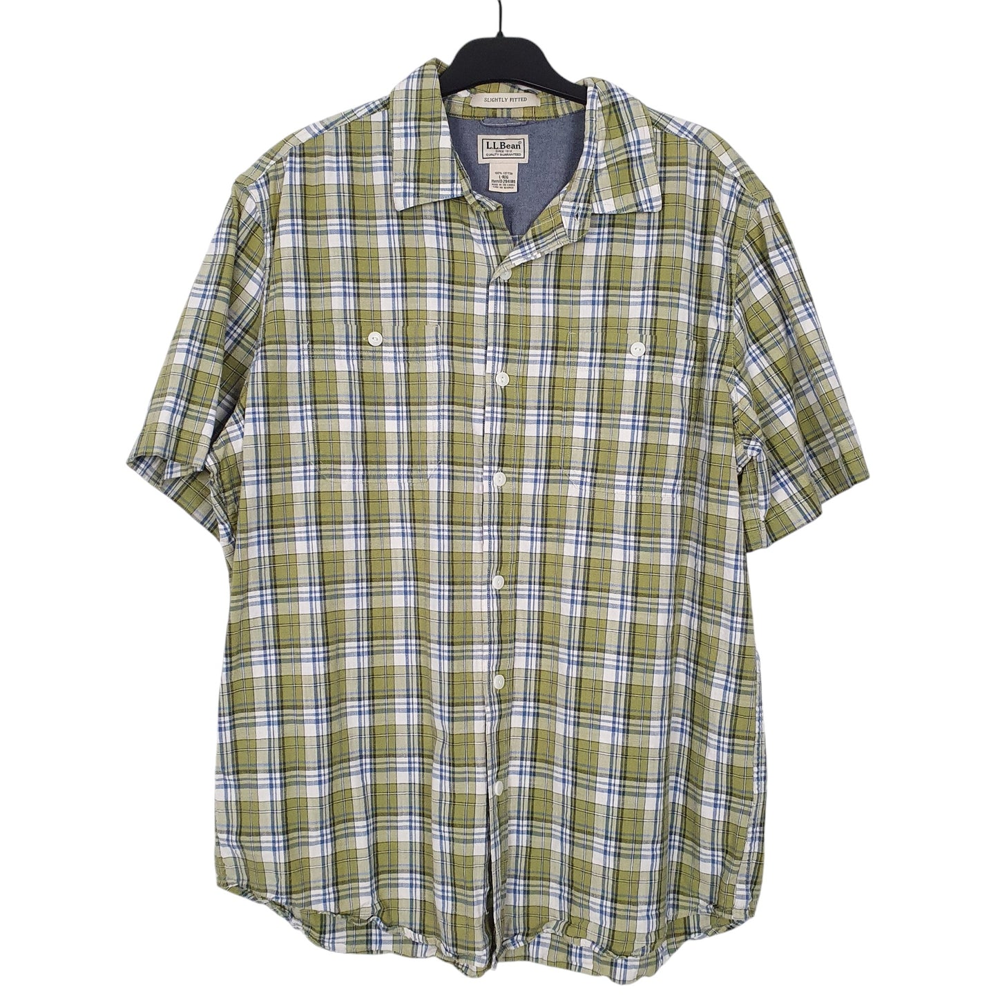 Mens Green L.L.Bean  Short Sleeve Shirt