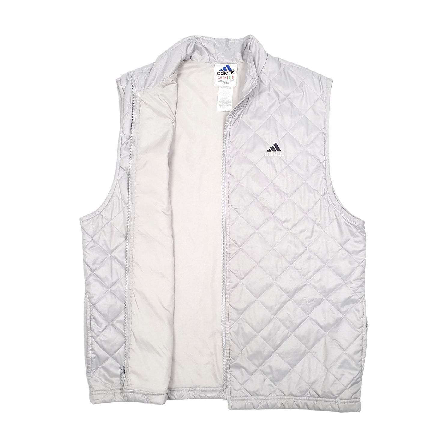Mens Grey Adidas Quilted  Coat