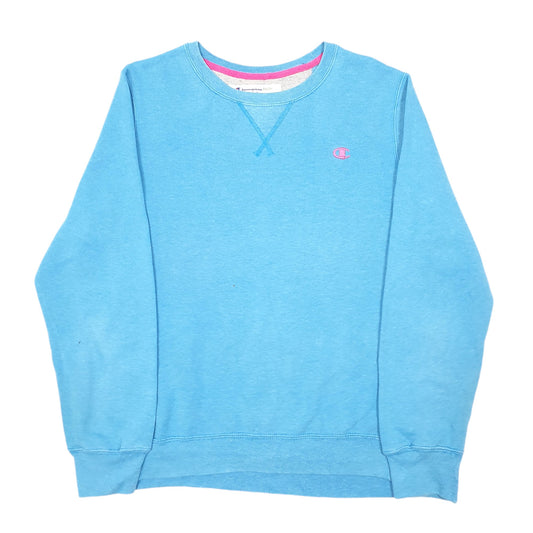 Womens Blue Champion  Crewneck Jumper