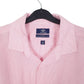 Mens Pink Dockers Fitted Long Sleeve Shirt