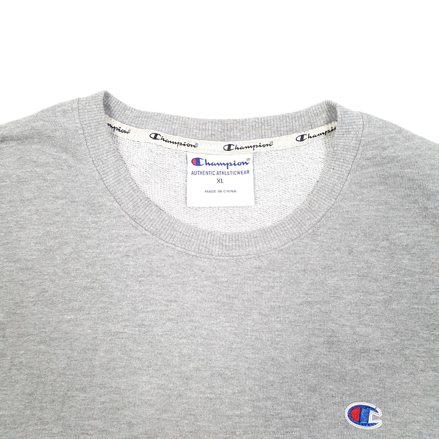 Mens Grey Champion  Crewneck Jumper