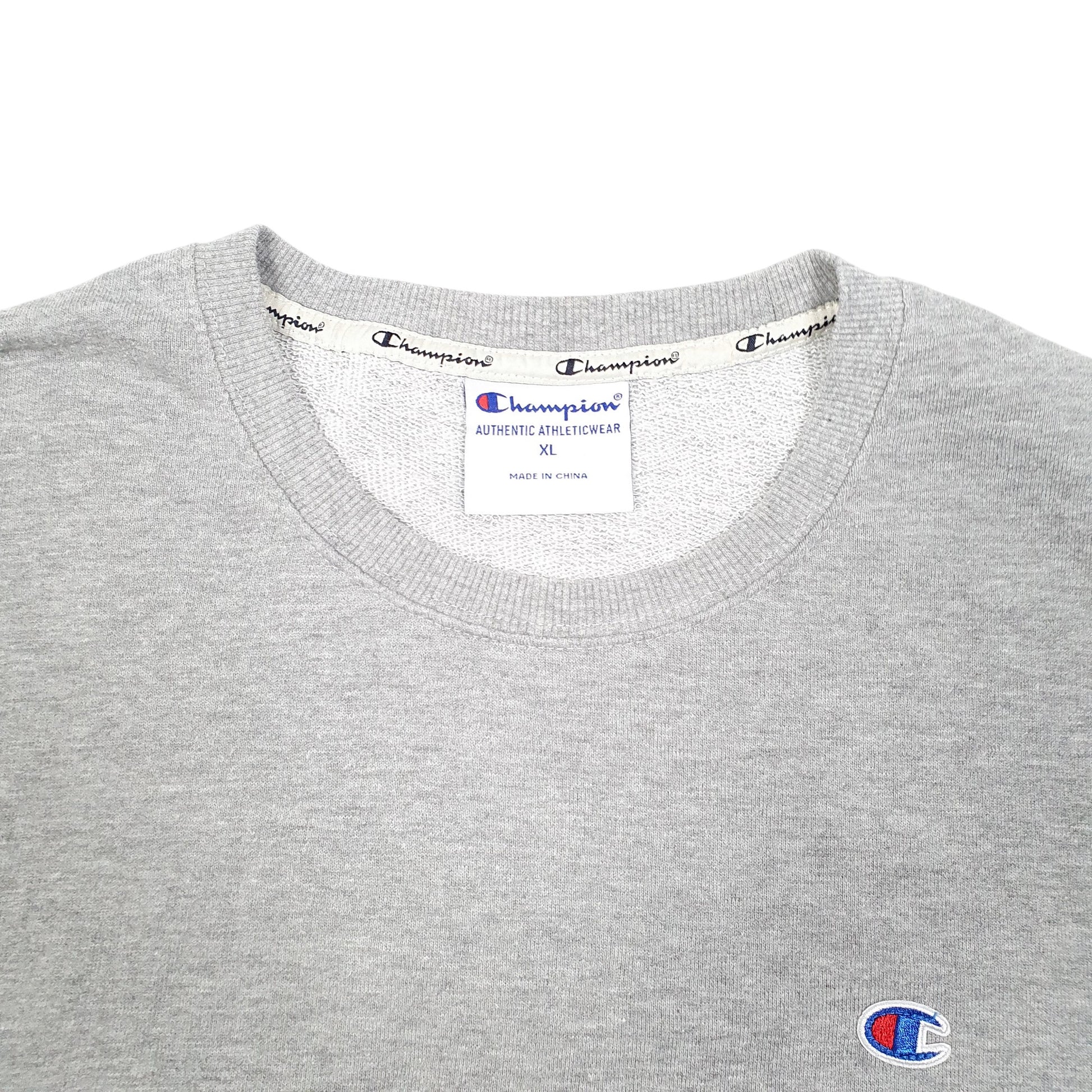 Mens Grey Champion  Crewneck Jumper